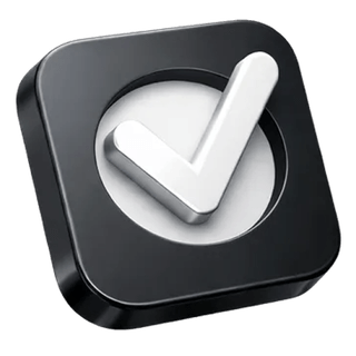 3D approval checkmark icon on the Clear Ledgeroment about page